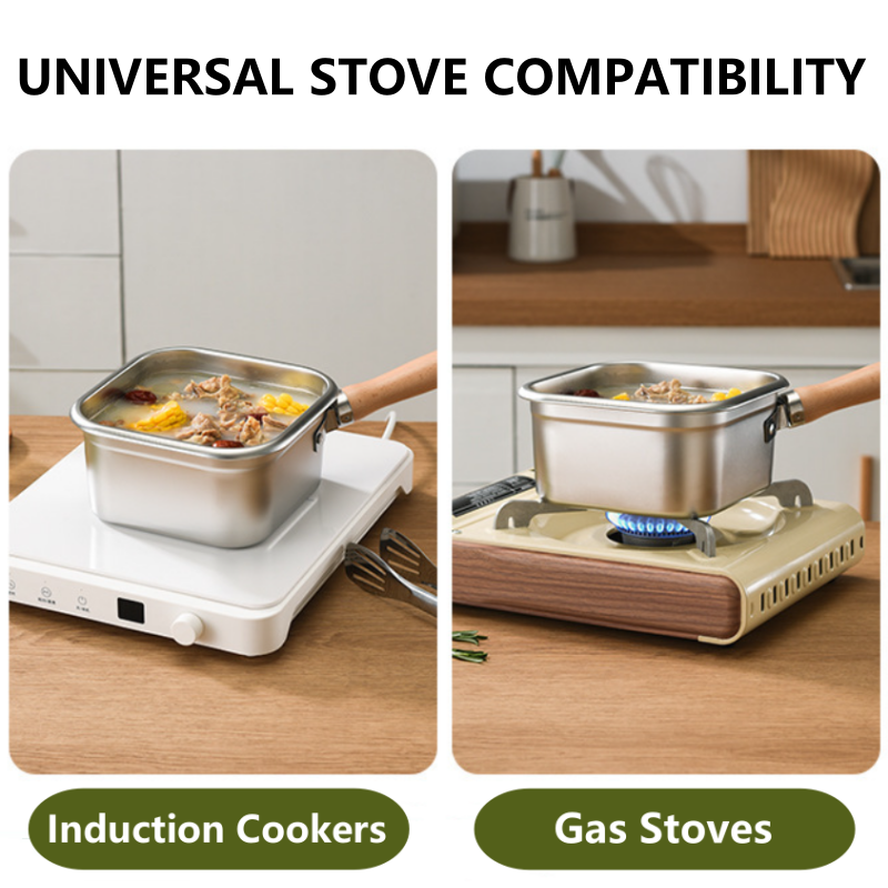 Moonval Multifunctional Stainless Steel Fryer Pot Set with Basket, Steamer Rack & Lid