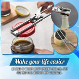 Moonval Adjustable Stainless Steel Can Opener, Multifunction Manual Jar & Bottle Opener