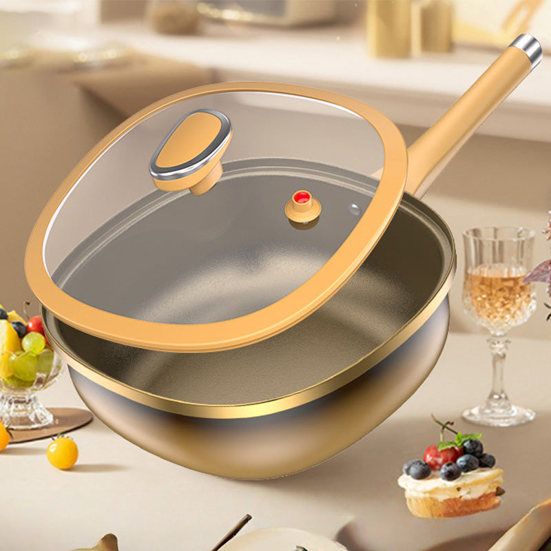 Moonval 12-Inch Titanium Nonstick Pot with Lid, Multi-Purpose Stock Pot for Everyday Cooking