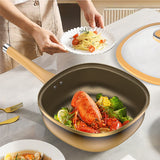 Moonval 12-Inch Titanium Nonstick Pot with Lid, Multi-Purpose Stock Pot for Everyday Cooking