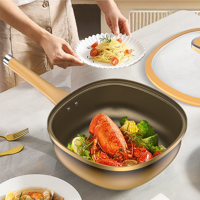 Moonval 12-Inch Titanium Nonstick Pot with Lid, Multi-Purpose Stock Pot for Everyday Cooking
