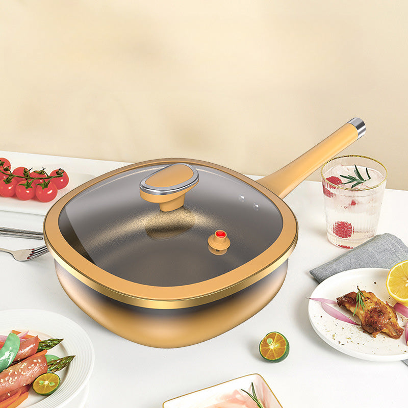 Moonval 12-Inch Titanium Nonstick Pot with Lid, Multi-Purpose Stock Pot for Everyday Cooking