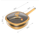 Moonval 12-Inch Titanium Nonstick Pot with Lid, Multi-Purpose Stock Pot for Everyday Cooking