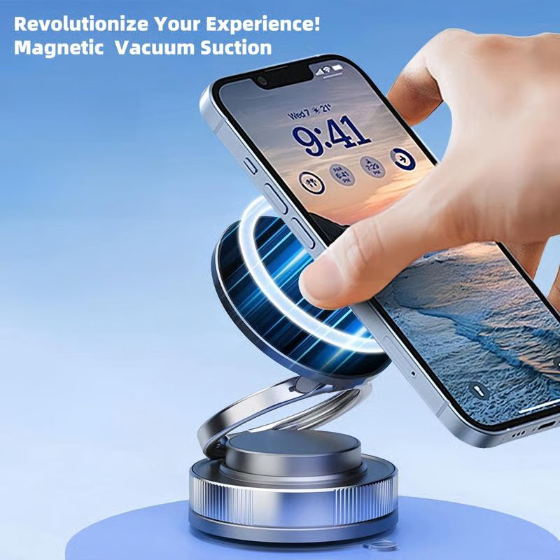 Moonval Magnetic Vacuum Phone Holder, 360° Adjustable Suction Mount for Car & Desk