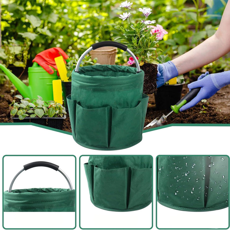 Moonval Gardening Tool Storage Bag, Foldable Organizer with Pockets and Carry Handle
