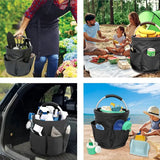 Moonval Gardening Tool Storage Bag, Foldable Organizer with Pockets and Carry Handle
