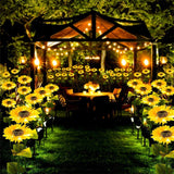 Moonval Sunflower Solar Garden Lights, Waterproof LED Outdoor Pathway Lights for Yard & Patio