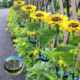 Moonval Sunflower Solar Garden Lights, Waterproof LED Outdoor Pathway Lights for Yard & Patio