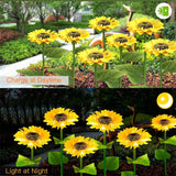 Moonval Sunflower Solar Garden Lights, Waterproof LED Outdoor Pathway Lights for Yard & Patio