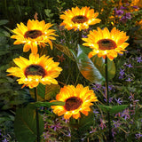 Moonval Sunflower Solar Garden Lights, Waterproof LED Outdoor Pathway Lights for Yard & Patio