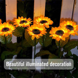 Moonval Sunflower Solar Garden Lights, Waterproof LED Outdoor Pathway Lights for Yard & Patio