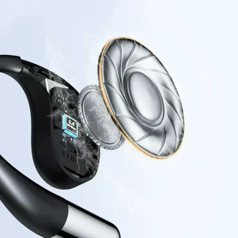 Moonval Open-Ear Wireless Earbuds, Bluetooth Headphones with LED Display & Long Battery Life