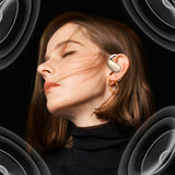 Moonval Open-Ear Wireless Earbuds, Bluetooth Headphones with LED Display & Long Battery Life