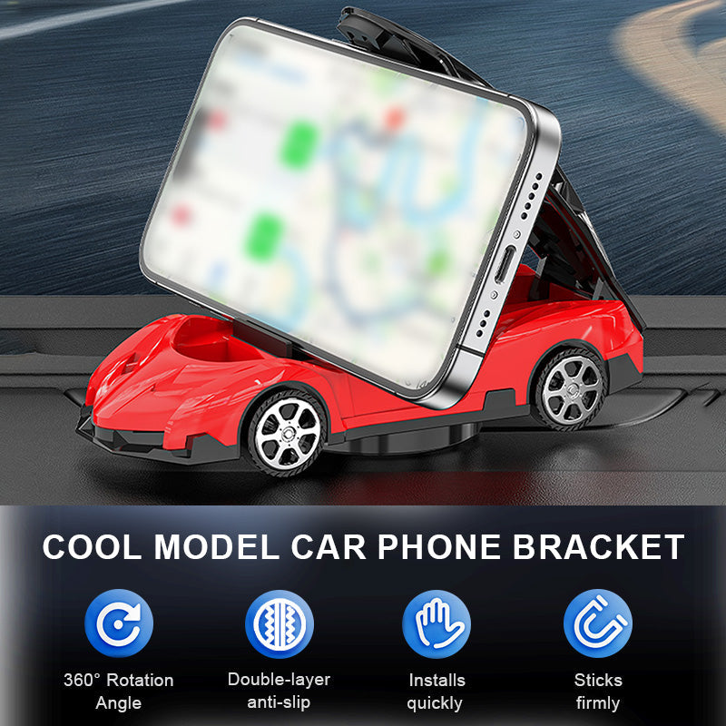 Moonval Sports Car Phone Holder, Dashboard Smartphone Mount with 360° Rotation for Car Interior