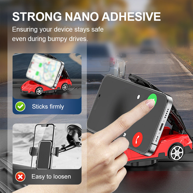 Moonval Sports Car Phone Holder, Dashboard Smartphone Mount with 360° Rotation for Car Interior