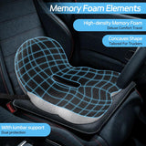 Moonval Memory Foam Seat Cushion, Ergonomic Non-Slip Chair Cushion for Office & Travel