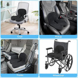 Moonval Memory Foam Seat Cushion, Ergonomic Non-Slip Chair Cushion for Office & Travel