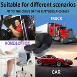 Moonval Memory Foam Seat Cushion, Ergonomic Non-Slip Chair Cushion for Office & Travel