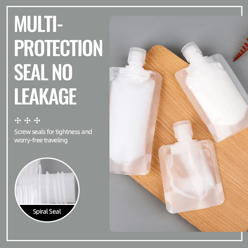 Moonval Travel Toiletry Bottles Set, 10-Piece Refillable Leakproof Containers for Toiletries & Cosmetics