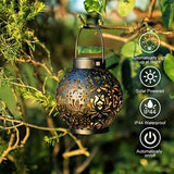 Moonval Solar Hanging Lantern, IP44 Outdoor LED Light with Automatic Dusk Sensor