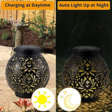 Moonval Solar Hanging Lantern, IP44 Outdoor LED Light with Automatic Dusk Sensor
