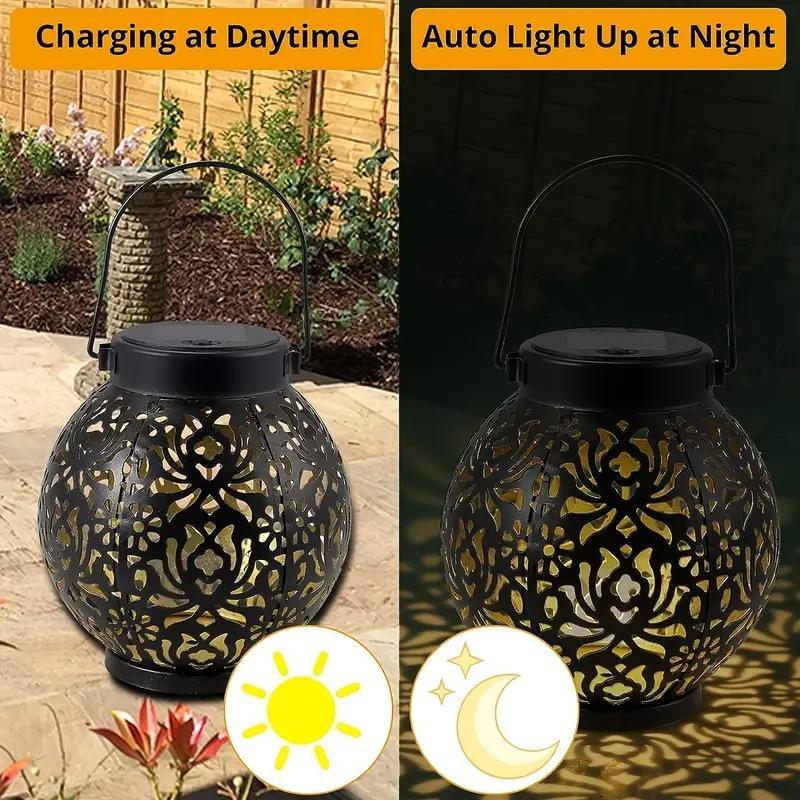 Moonval Solar Hanging Lantern, IP44 Outdoor LED Light with Automatic Dusk Sensor