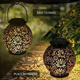 Moonval Solar Hanging Lantern, IP44 Outdoor LED Light with Automatic Dusk Sensor