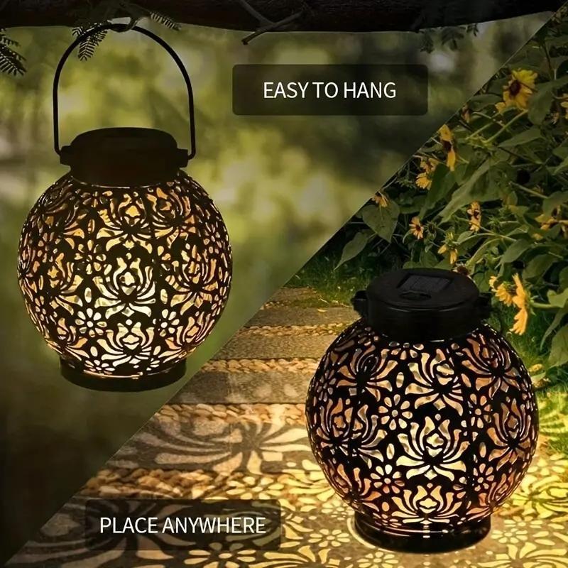 Moonval Solar Hanging Lantern, IP44 Outdoor LED Light with Automatic Dusk Sensor