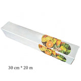 Moonval Plastic Wrap Dispenser with Cutter, Refillable Cling Film Storage Box