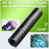 Moonval 365nm UV Black Light Flashlight, Compact Produce Inspection Torch