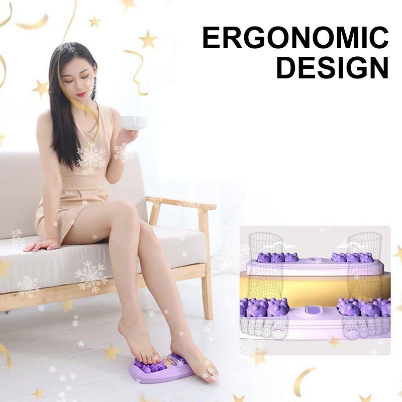 Moonval Double Foot Massage Roller, Portable Reflexology Massager for Foot Relaxation & Muscle Relief