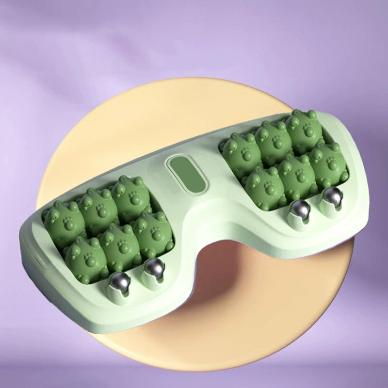 Moonval Double Foot Massage Roller, Portable Reflexology Massager for Foot Relaxation & Muscle Relief
