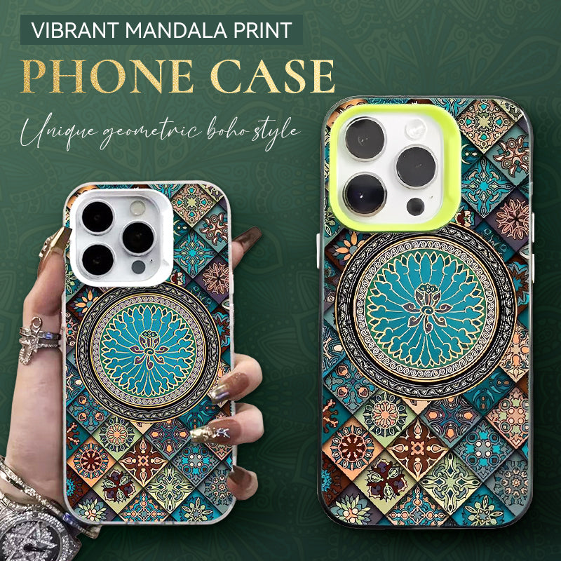 Moonval Mandala Phone Case, Vibrant Protective Shockproof Cover for iPhone & Android