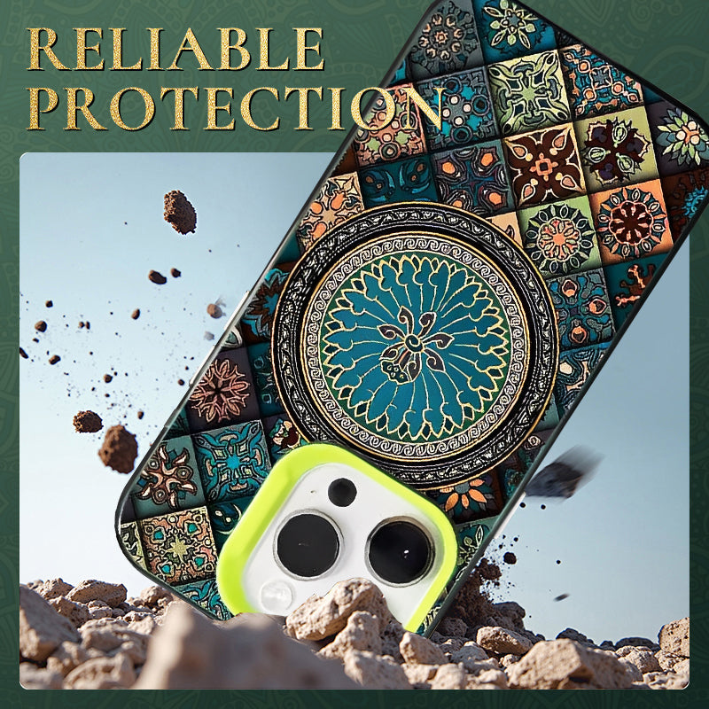 Moonval Mandala Phone Case, Vibrant Protective Shockproof Cover for iPhone & Android