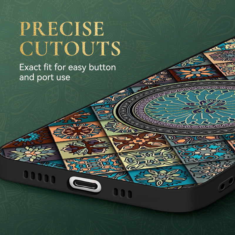 Moonval Mandala Phone Case, Vibrant Protective Shockproof Cover for iPhone & Android