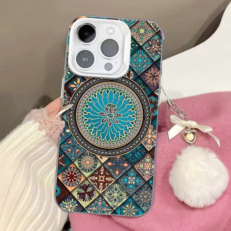 Moonval Mandala Phone Case, Vibrant Protective Shockproof Cover for iPhone & Android