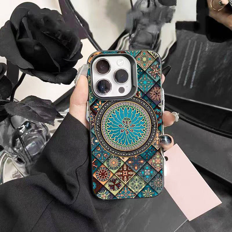 Moonval Mandala Phone Case, Vibrant Protective Shockproof Cover for iPhone & Android