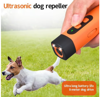 Moonval Ultrasonic Dog Repeller, 3-Frequency Handheld Deterrent with Dual LED Lights