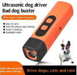 Moonval Ultrasonic Dog Repeller, 3-Frequency Handheld Deterrent with Dual LED Lights