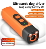 Moonval Ultrasonic Dog Repeller, 3-Frequency Handheld Deterrent with Dual LED Lights