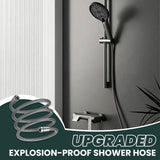 Moonval Braided Shower Hose, Flexible Leak-Proof Stainless Steel Replacement Shower Hose