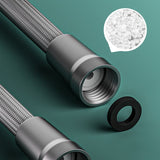 Moonval Braided Shower Hose, Flexible Leak-Proof Stainless Steel Replacement Shower Hose