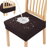 Moonval Stretch Chair Seat Covers, Waterproof Elastic Dining Chair Protector, Anti-Slip