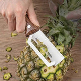 Moonval Multi-Function Vegetable Peeler, Stainless Steel Peeling Tool with Ergonomic Wooden Handle