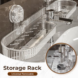 Moonval Faucet Storage Rack, Removable Sink Organizer Shelf with Drainage for Kitchen & Bathroom
