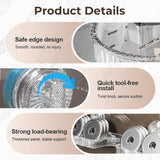 Moonval Faucet Storage Rack, Removable Sink Organizer Shelf with Drainage for Kitchen & Bathroom