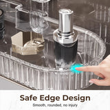 Moonval Faucet Storage Rack, Removable Sink Organizer Shelf with Drainage for Kitchen & Bathroom