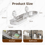 Moonval Faucet Storage Rack, Removable Sink Organizer Shelf with Drainage for Kitchen & Bathroom