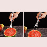 Moonval 2-in-1 Stainless Steel Fruit Cutter, Multifunction Fruit Slicer & Corer for Kitchen Prep