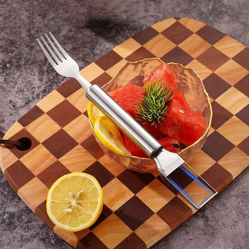 Moonval 2-in-1 Stainless Steel Fruit Cutter, Multifunction Fruit Slicer & Corer for Kitchen Prep
